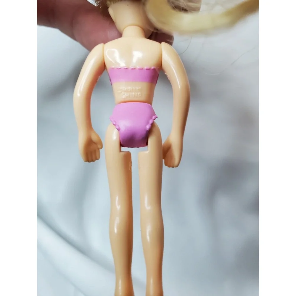 Vintage Polly‎ Pocket Dolls Mixed Lot 5-Dolls Blonde Hair 3.5